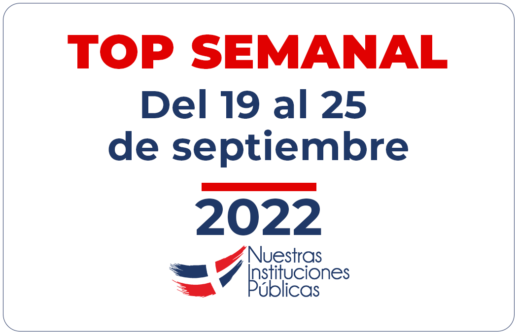 Top Semanal el 19 al 25 de septiembre del 2022