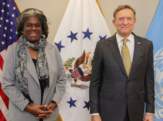Embajadora EEUU se reúne con canciller Álvarez para tratar crisis de Haití