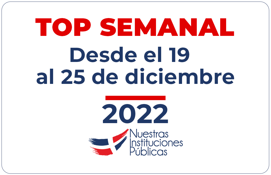 Top Semanal del 19 al 25 de Diciembre del 2022