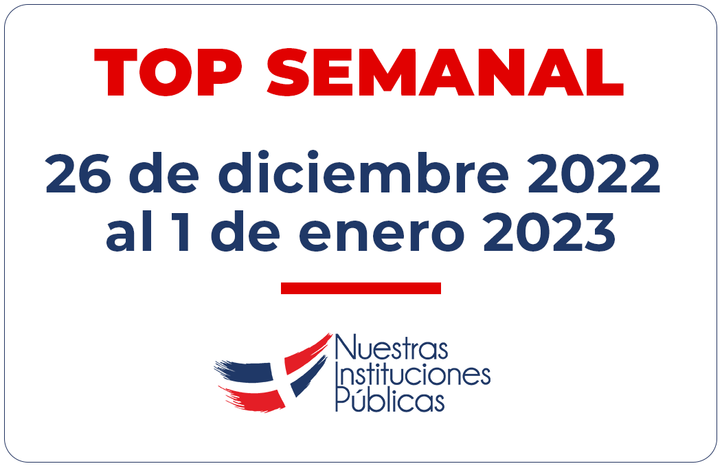 Top Semanal del 26 de diciembre de 2022 al 1 de enero 2023