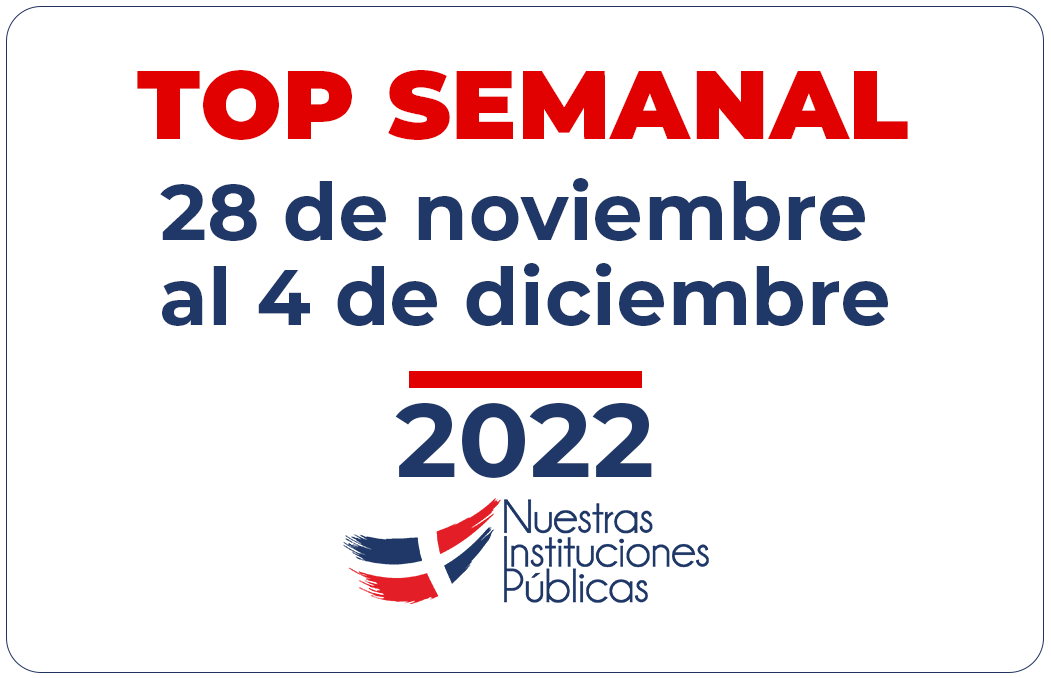 Top Semanal del 28 de Noviembre al 4 de Diciembre del 2022
