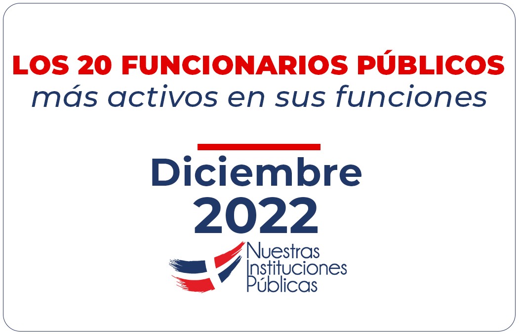 Los 20 Funcionarios Públicos mas activos al 1ro. de Diciembre 2022