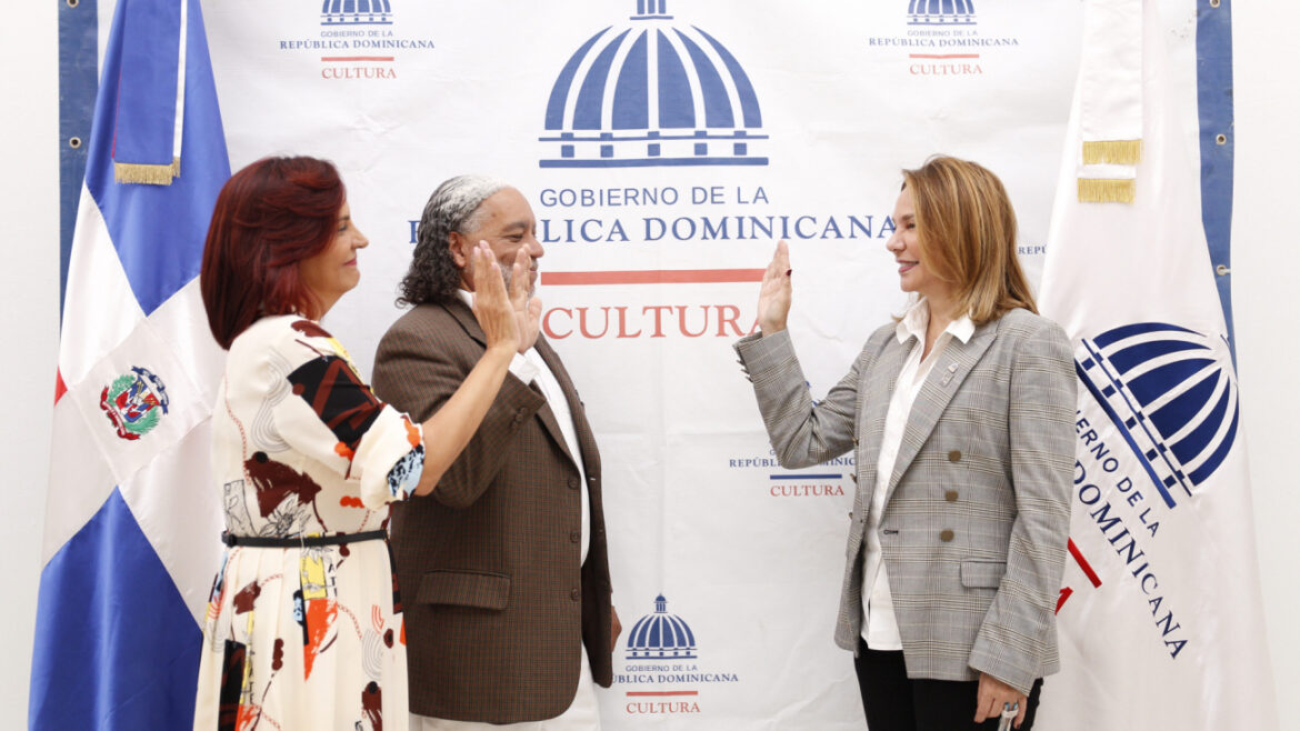Cultura juramenta a Rafelito Mirabal y Chiqui Checo como encargado provincial y directora del Gran Teatro del Cibao