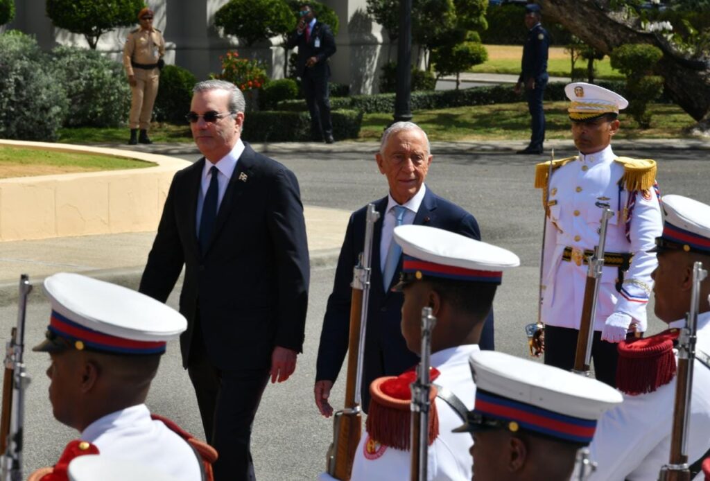 Abinader recibe al presidente portugués Marcelo Rebelo en el Palacio Nacional