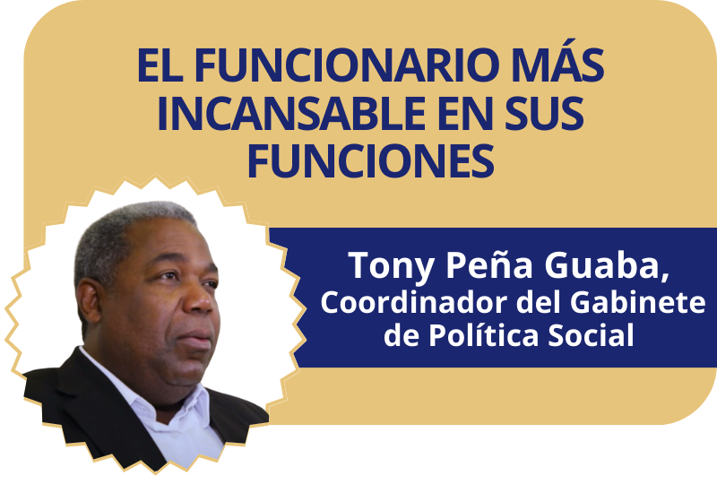 El funcionario más incansable en sus funciones. Tony Peña Guaba, Coordinador del Gabinete de Política Social.