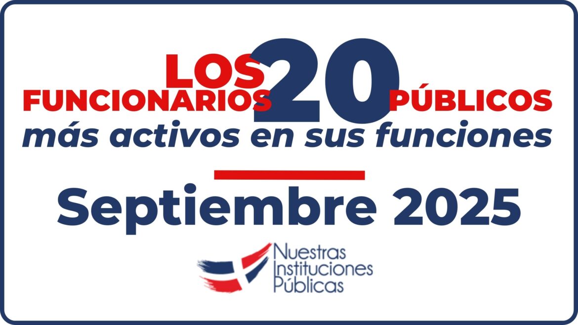 Los 20 fucnionarios mas activos septiembre 2025