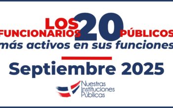 Los 20 fucnionarios mas activos septiembre 2025