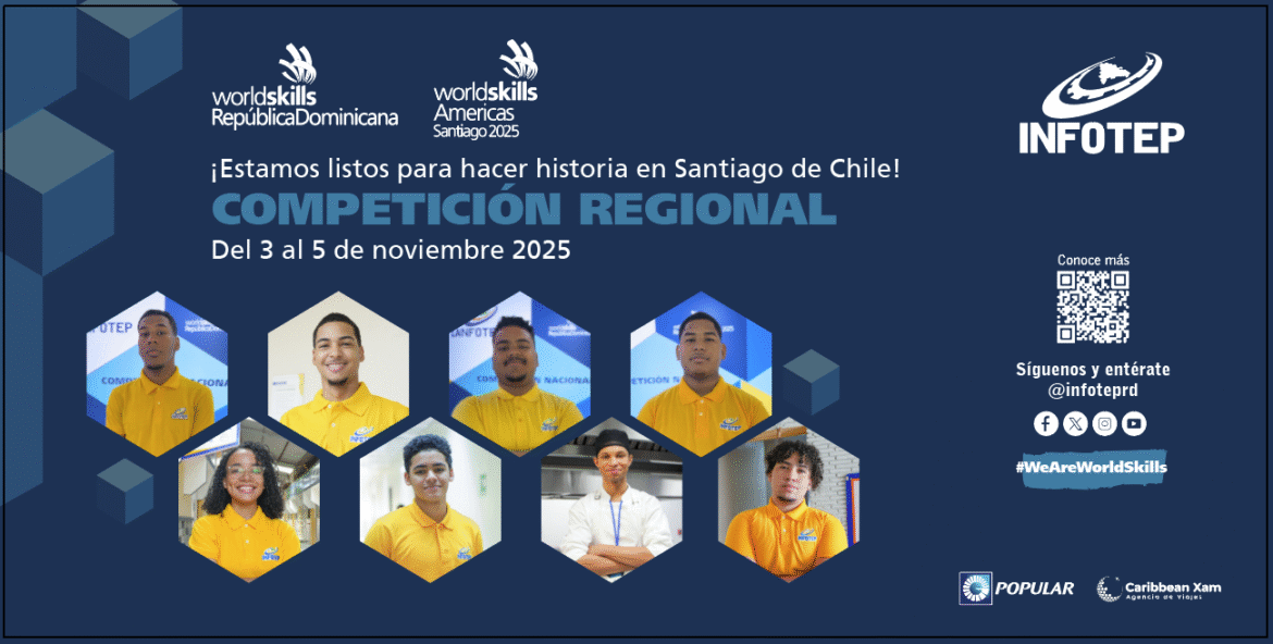 Presentan jóvenes formados por INFOTEP listos para brillar en WorldSkills Américas 2025