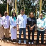 David Collado, dejó iniciados los trabajos de reconstrucción del parque Anacaona en Constanza