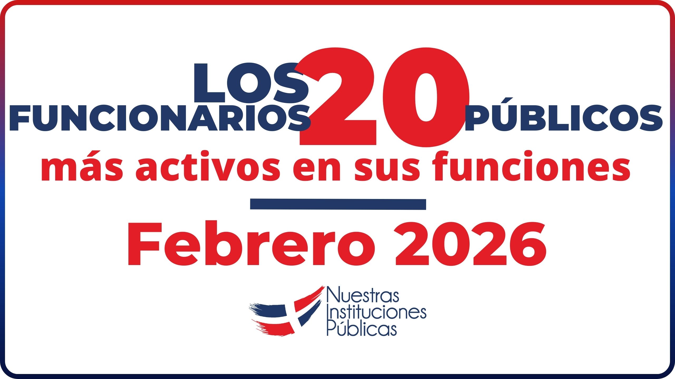 Los 20 Funcionarios mas activos – Febrero 2026