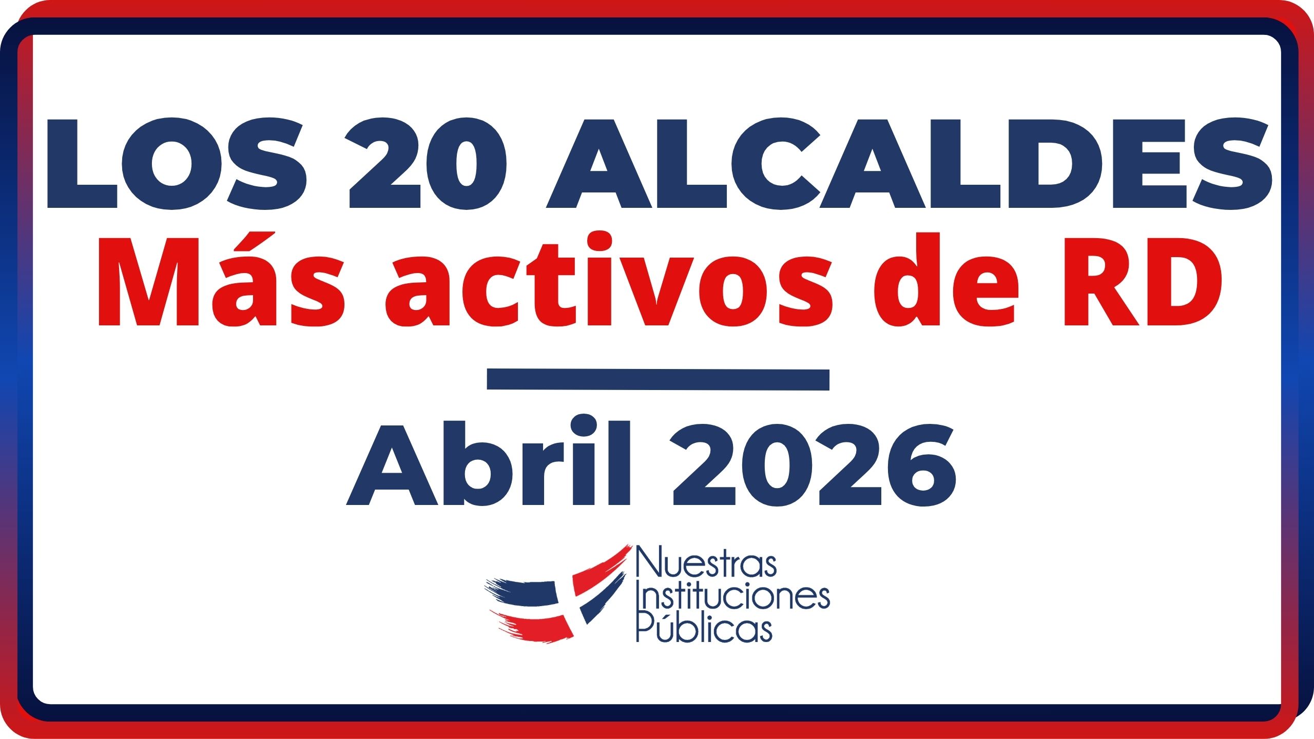 20 alcaldes mas activos Abril 2026