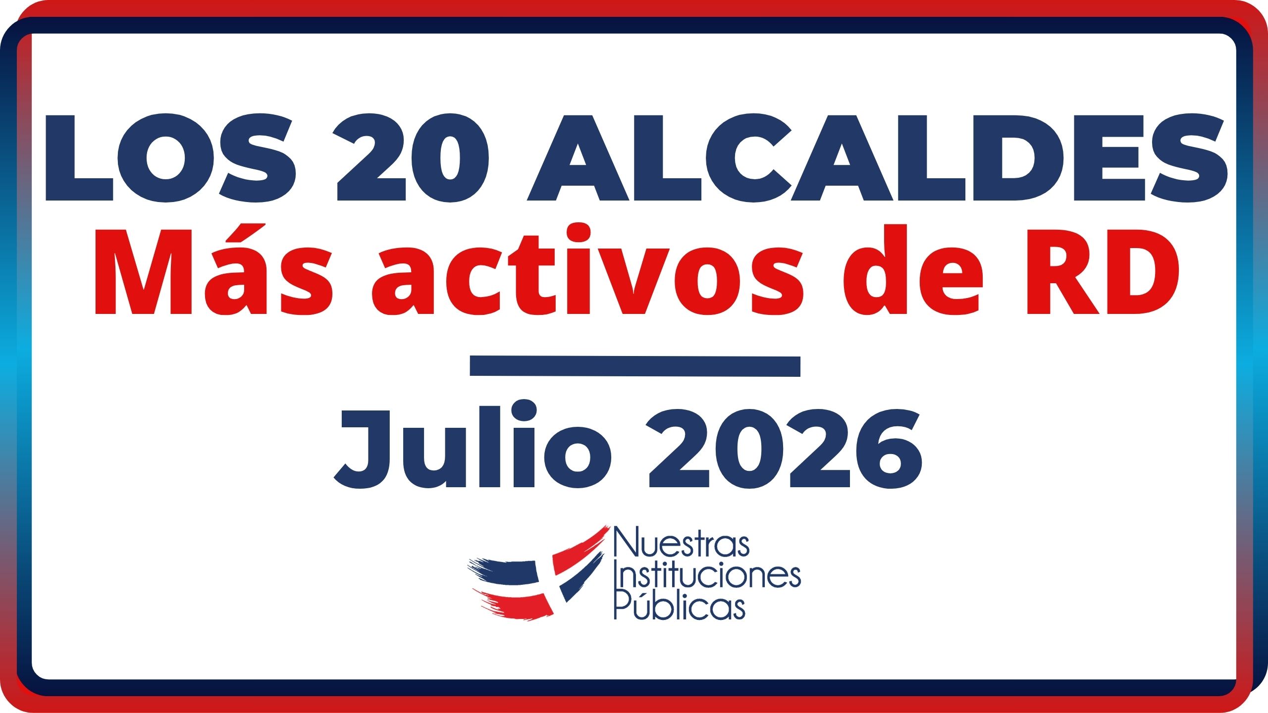 Los 20 Alcaldes más activos - Julio 2026