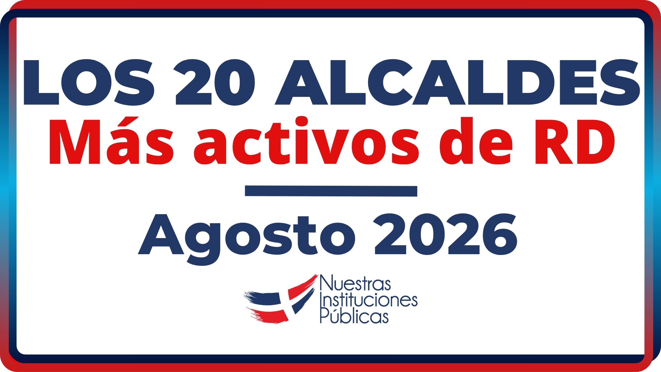 Los 20 Alcaldes mas activos - Agosto 2026
