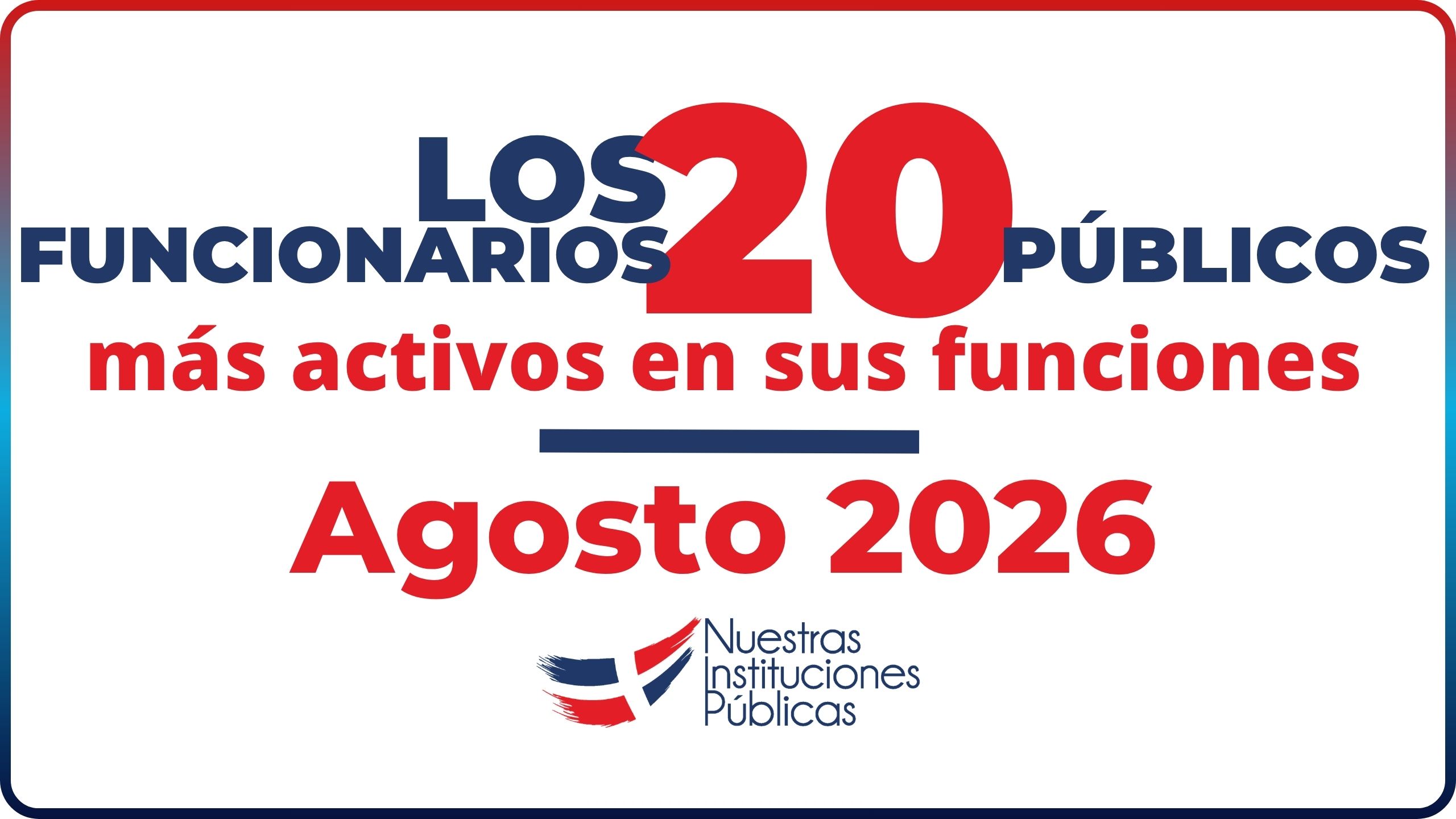 Los 20 funcionarios mas activos - Agosto 2026